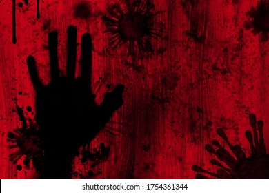 Blood Gore Stain Splash Hand Shadow Stock Photo 1754361344 | Shutterstock